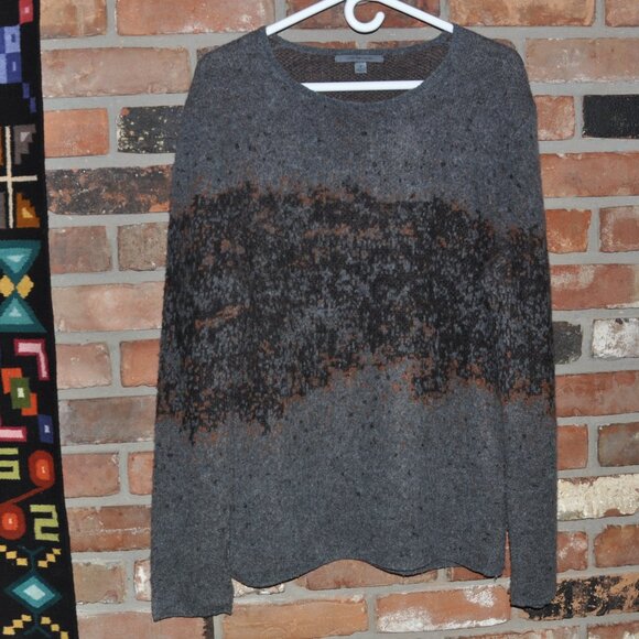 John Varvatos Wool Cashmere Abstract Knit Sweater M - Picture 2 of 6